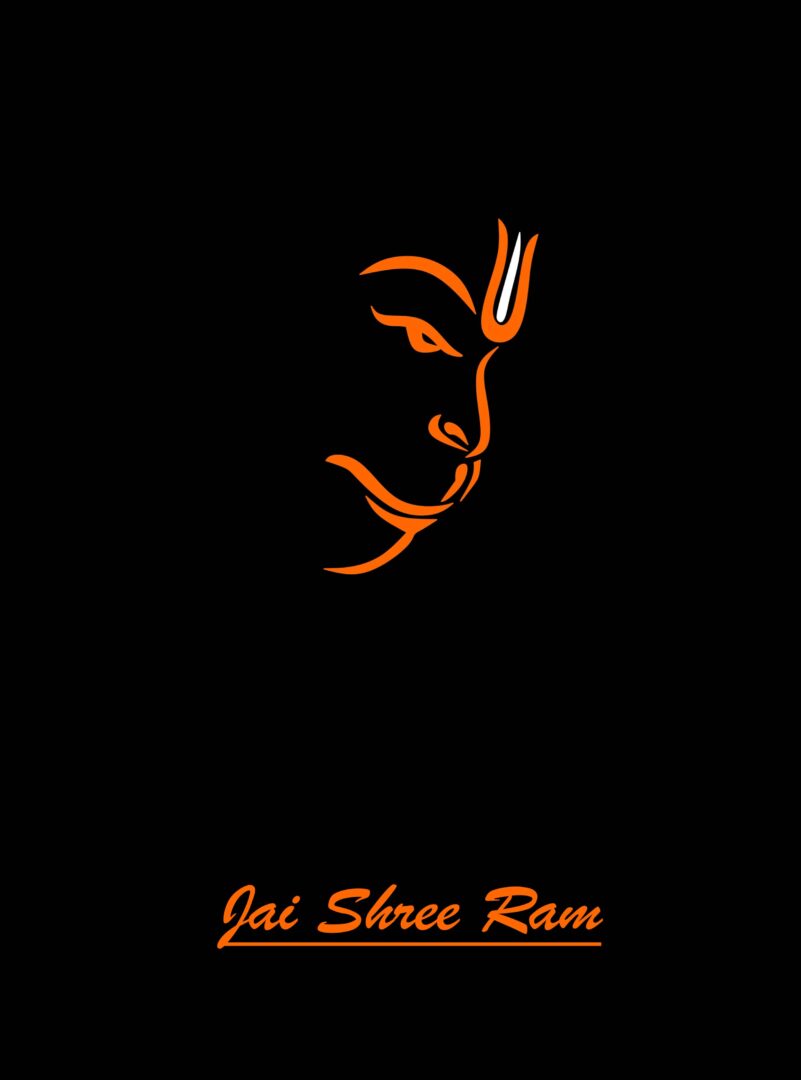 Black Background Hanuman Ji Photo Full HD Wallpaper