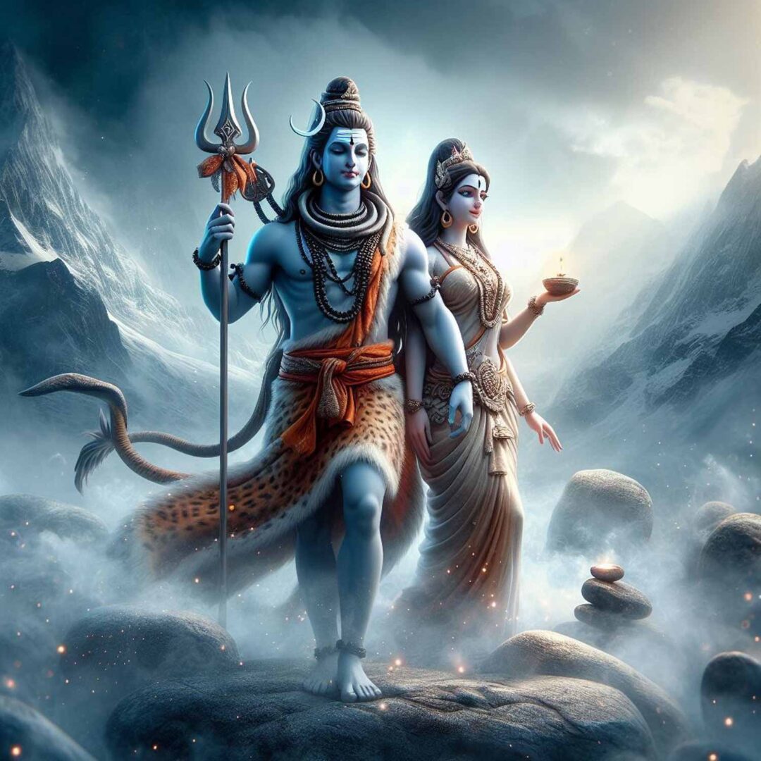 Images of Shiva and Parvati Full HD 1080p Photo