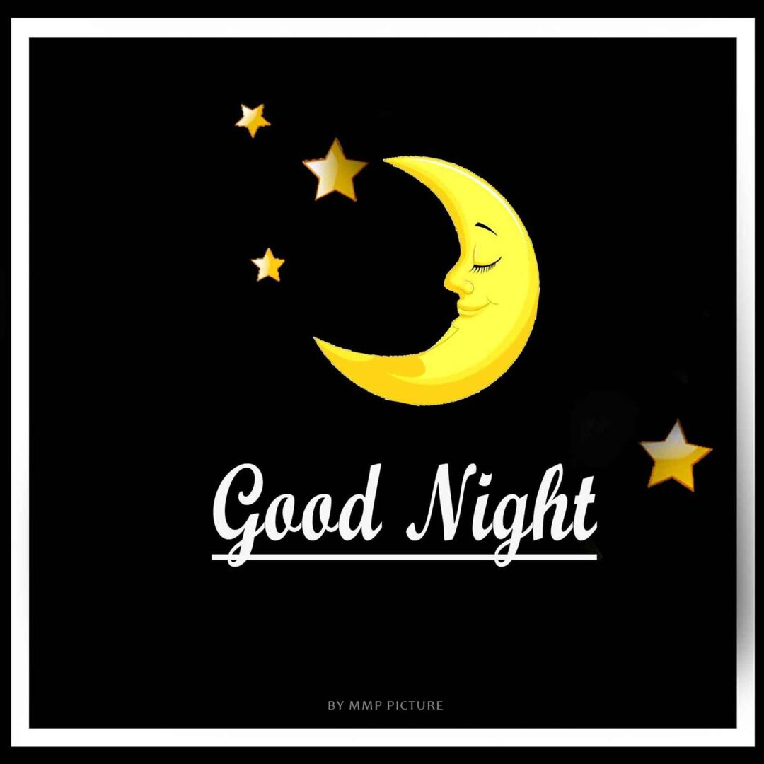 Beautiful Good Night Images HD Sleeping Moon And Stars